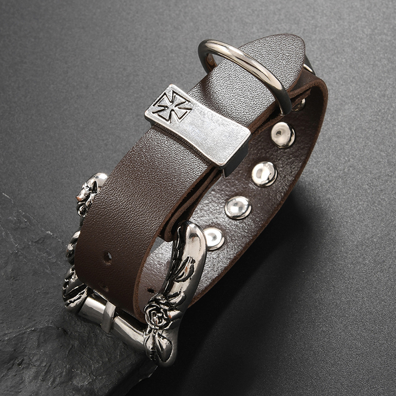 Men Accessories Pk - Pulseira estilo rock punk com fivela