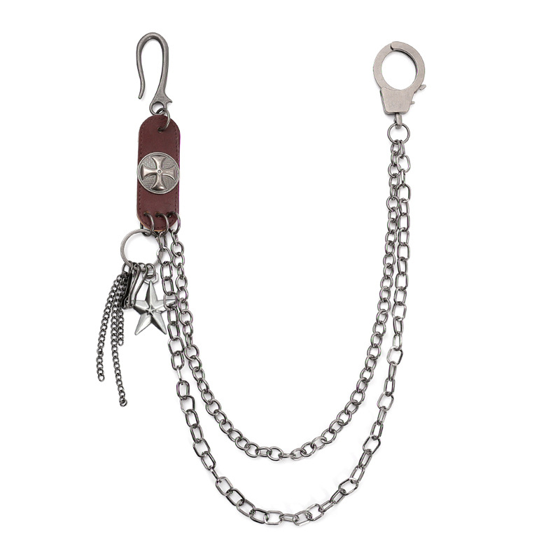 Men Accessories Pk - Punk steet couro chaveiros corrente feminino