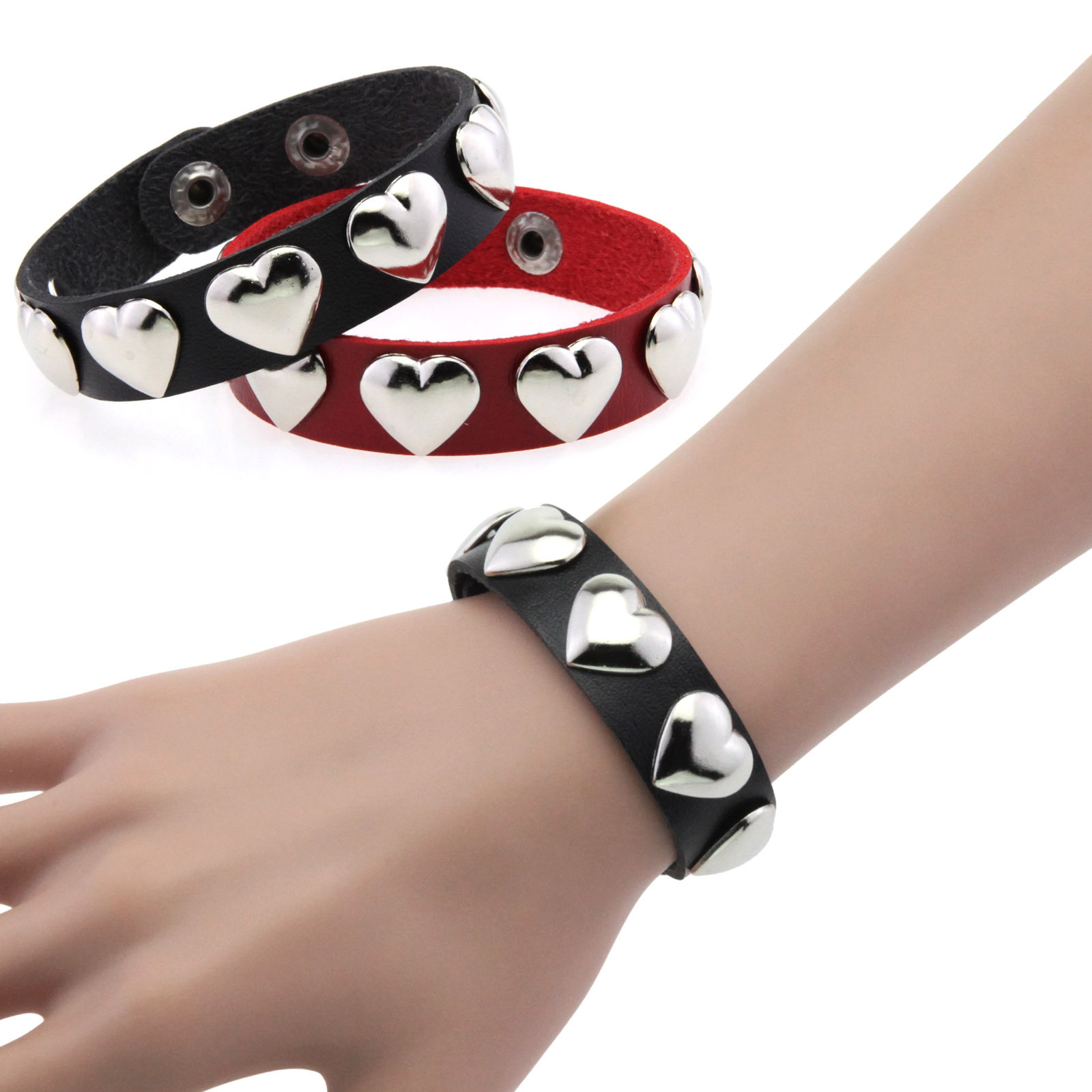 Men'S Accessories Trends 2025 - Coração punk legal pulseira para mulheres