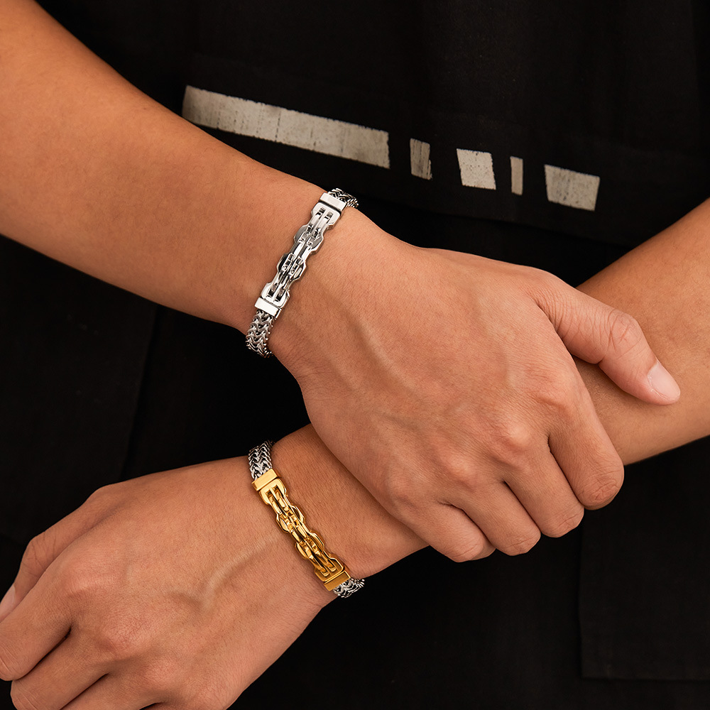 Men Accessories Pk - Pulseira Masculina de Aço Inoxidável: Acessório