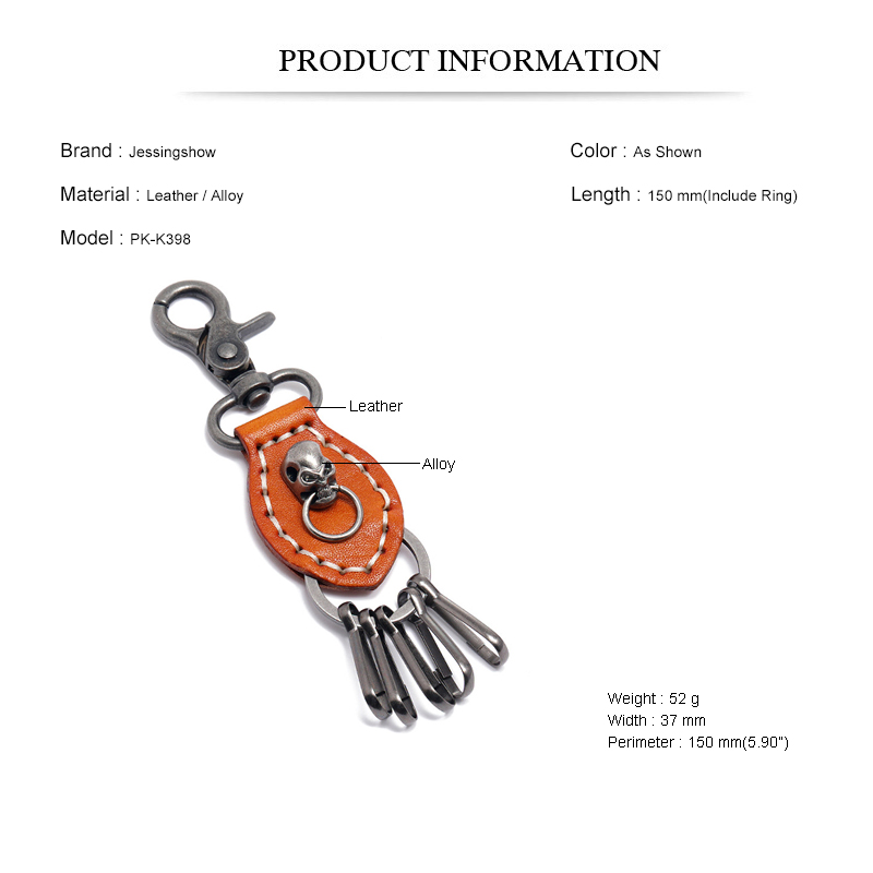 Jessingshow chaveiro de couro  - Men Accessories Pk avaliação e preço