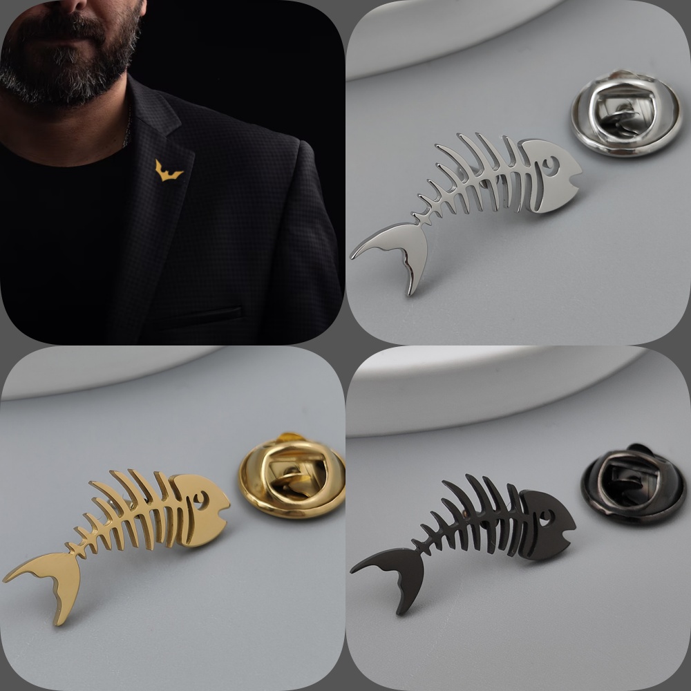 Crachá criativo banhado a ouro - Men'S Accessories Gift Set Branded avaliação e preço