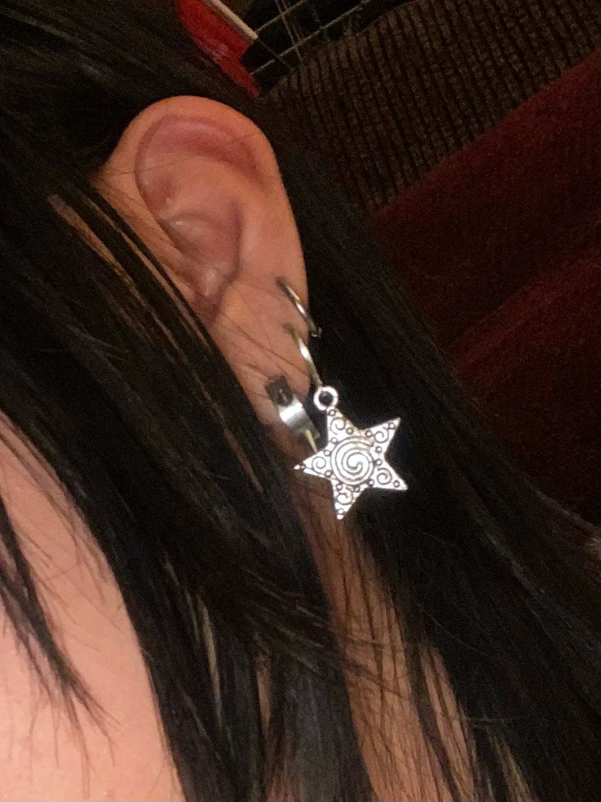 Vintage goth prata cor espiral - Men Accessories Aesthetic avaliação e preço