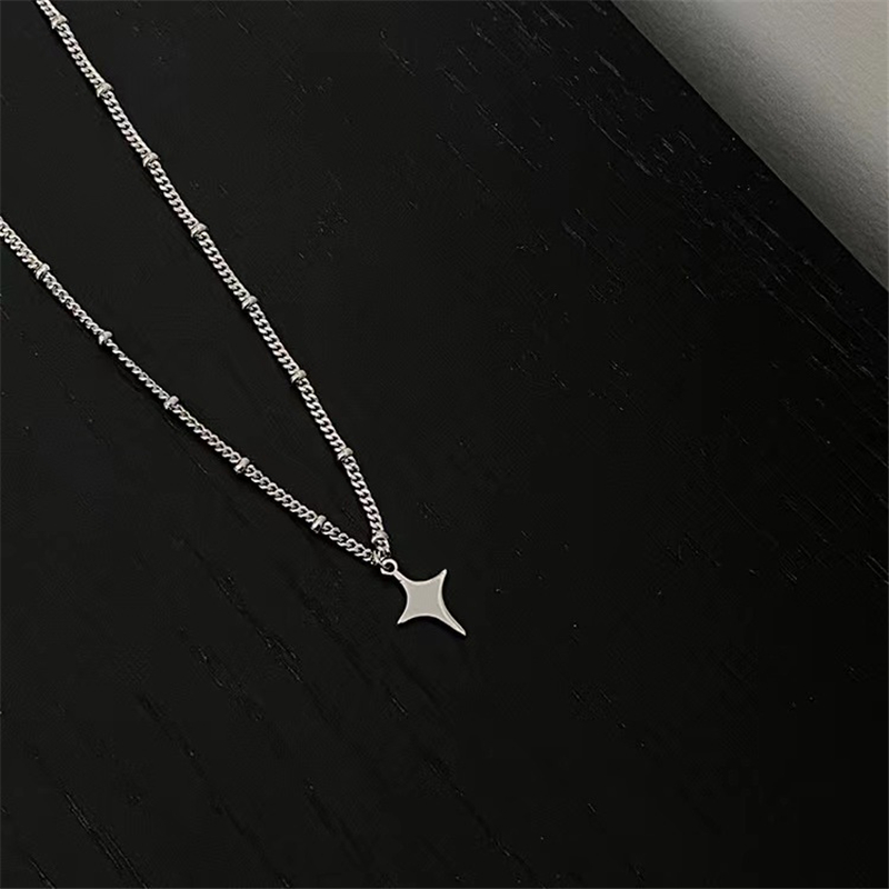 Kpop goth prata cor estrela pi - Men Accessories Aesthetic avaliação e preço