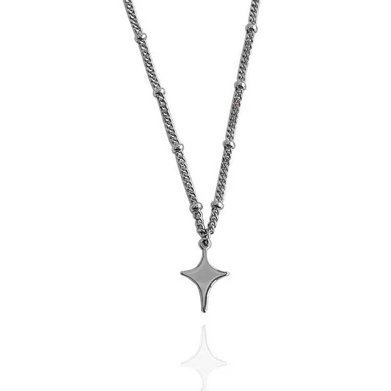 Kpop goth prata cor estrela pi - Men Accessories Aesthetic avaliação e preço