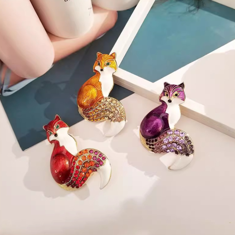 1pc retro raposa broche para h - Men'S Accessories Trends 2025 avaliação e preço
