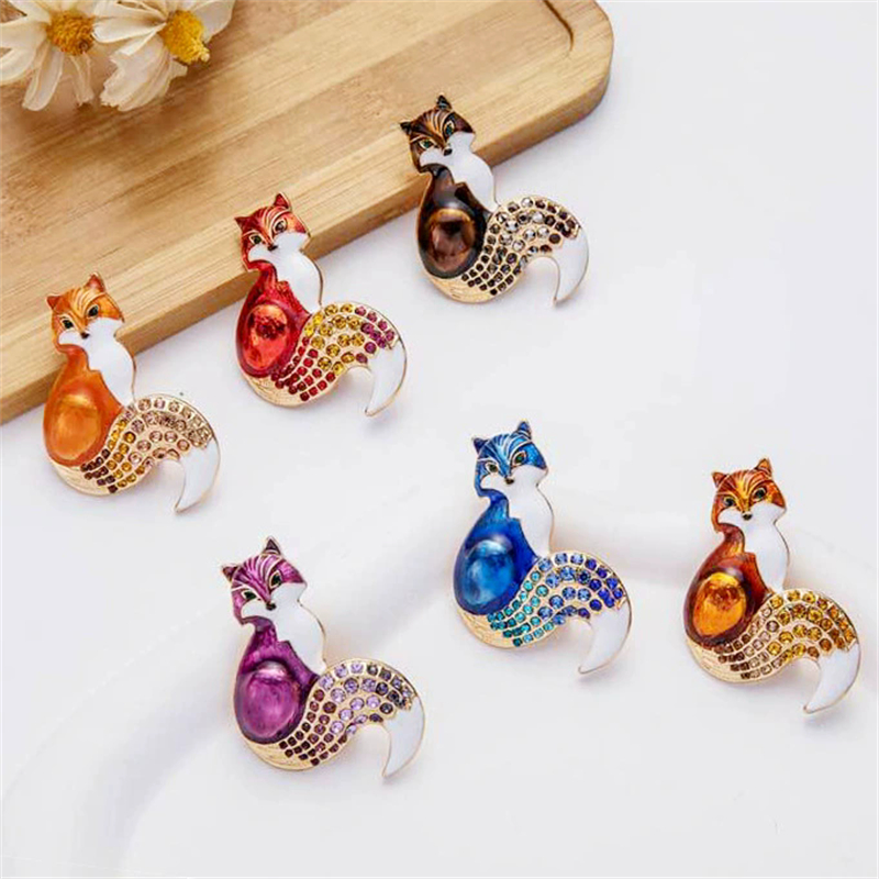 1pc retro raposa broche para h - Men'S Accessories Trends 2025 avaliação e preço