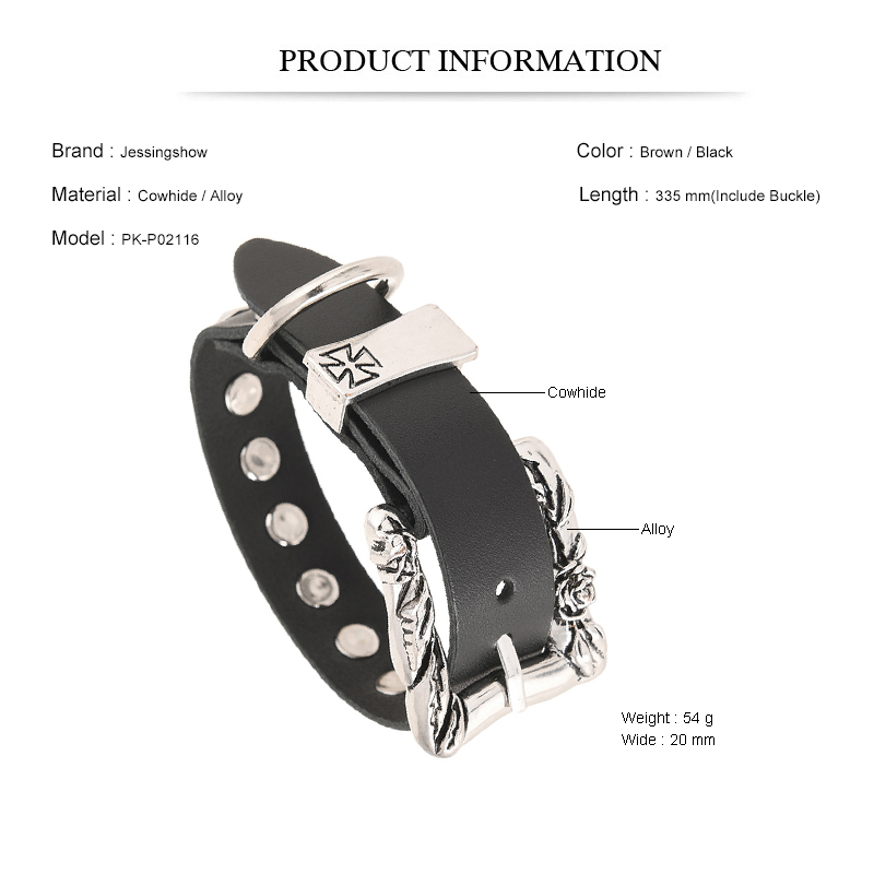 Pulseira estilo rock punk com  - Men Accessories Pk avaliação e preço