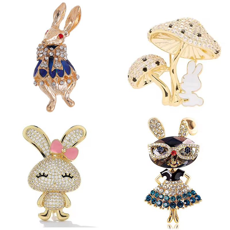 Broche de coelho romântico par - Men'S Accessories Trends 2025 avaliação e preço