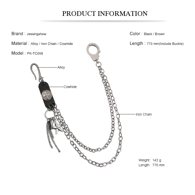 Punk steet couro chaveiros cor - Men Accessories Pk avaliação e preço