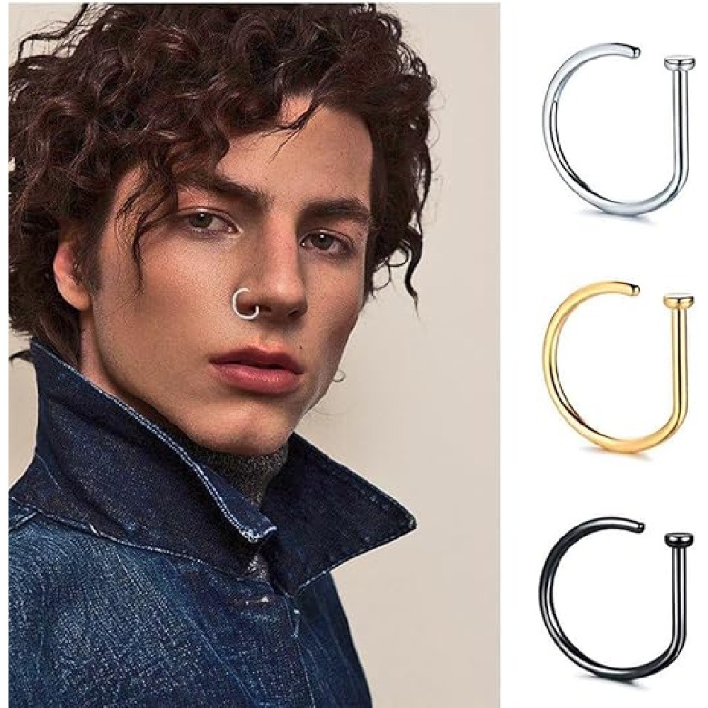 Pacote com 4 Anéis de Nariz Fa - Men Accessories Ring avaliação e preço