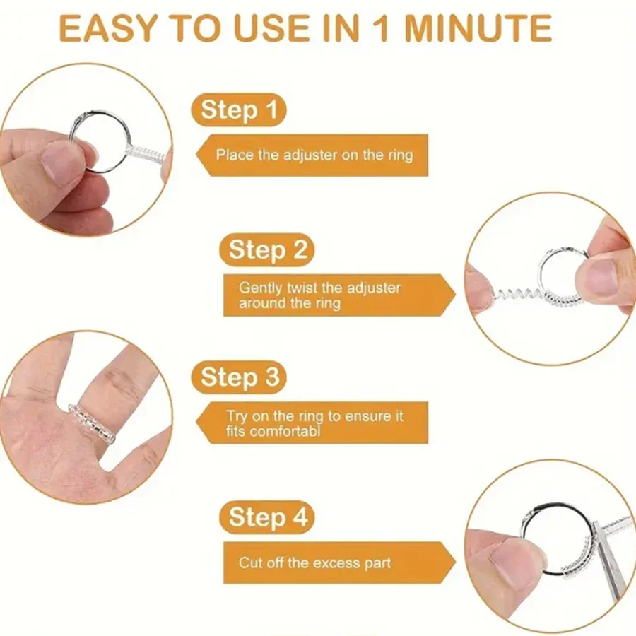 4/8 peças-regulador de tamanho - Men Accessories Ring avaliação e preço