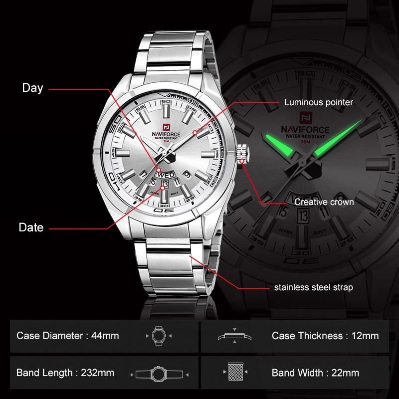 Relógio Masculino NAVIFORCE de - Men Accessories For Wrist avaliação e preço