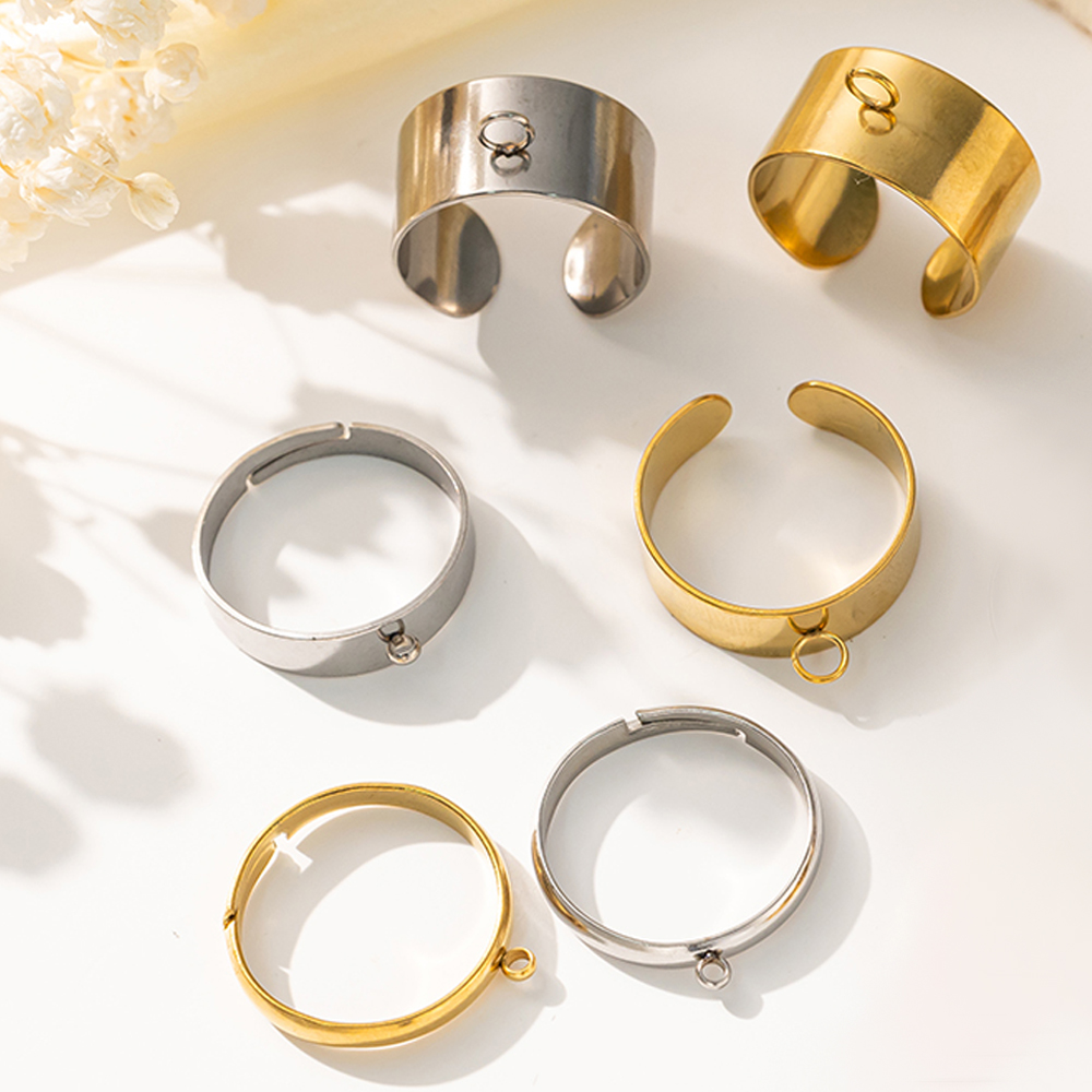 5 pçs/lote aço inoxidável cor  - Men Accessories Ring avaliação e preço