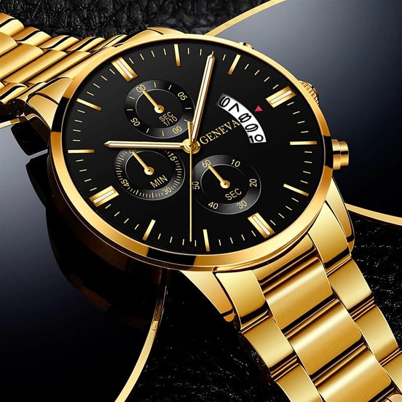 Relógio de pulso de ouro para  - Men Accessories For Wrist avaliação e preço
