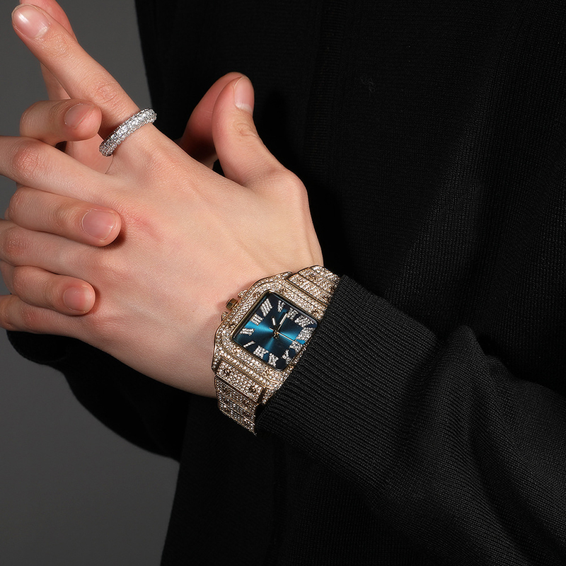 Hip hop luxo quartzo pulso à p - Men Accessories For Wrist avaliação e preço