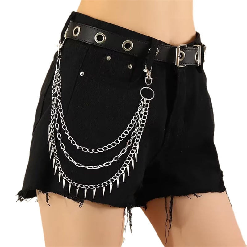 Camada 3 corrente punk nas cal - Men Accessories Aesthetic avaliação e preço