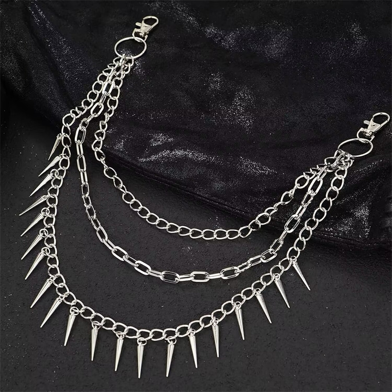 Camada 3 corrente punk nas cal - Men Accessories Aesthetic avaliação e preço